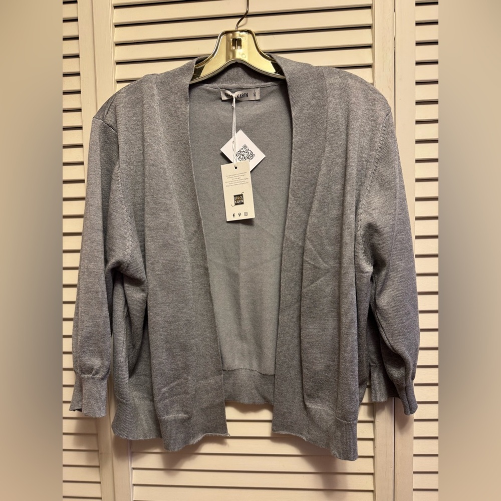 Grace Karin Gray 2X (like a large) Women's Open Front Cardigan. PTP 20”